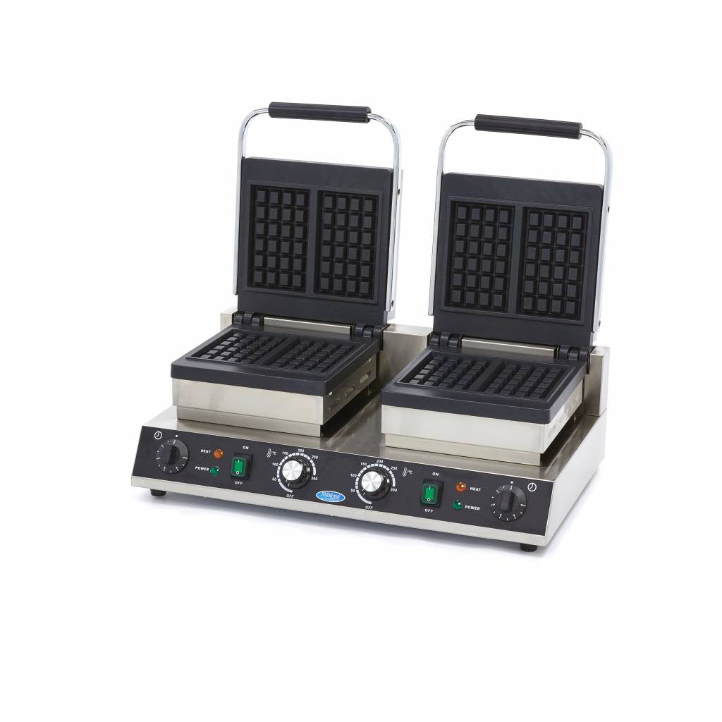 Gaufrier - 4 pièces - Carrée - Double 1500 W Maxima - vue 5 - Gaufrier pro CHR - Cuistéo