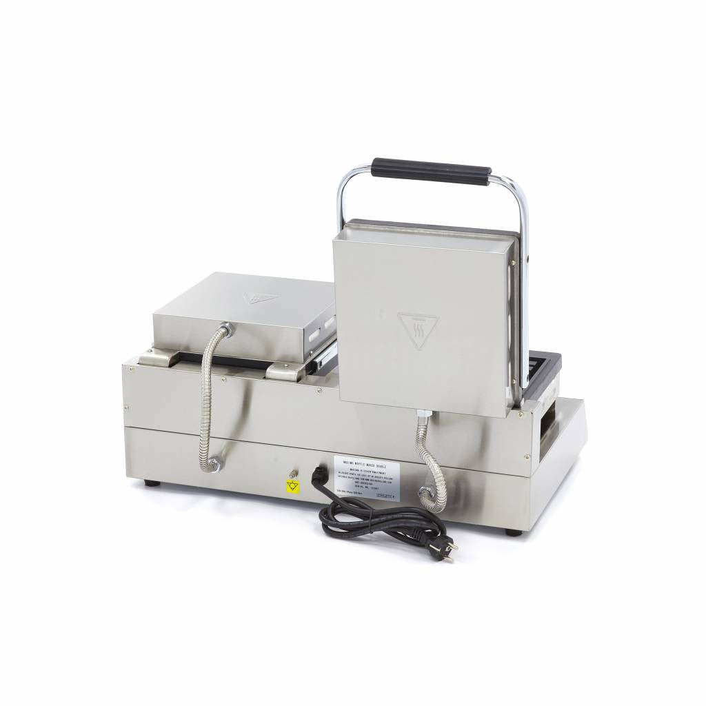 Gaufrier - 4 pièces - Carrée - Double 1500 W Maxima - vue 6 - Gaufrier pro CHR - Cuistéo