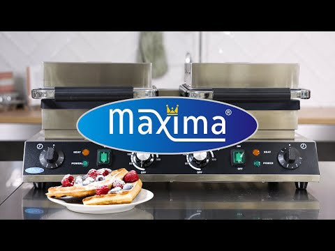 Gaufrier - 4 pièces - Carrée - Double 1500 W Maxima - vue 9 - Gaufrier pro CHR - Cuistéo