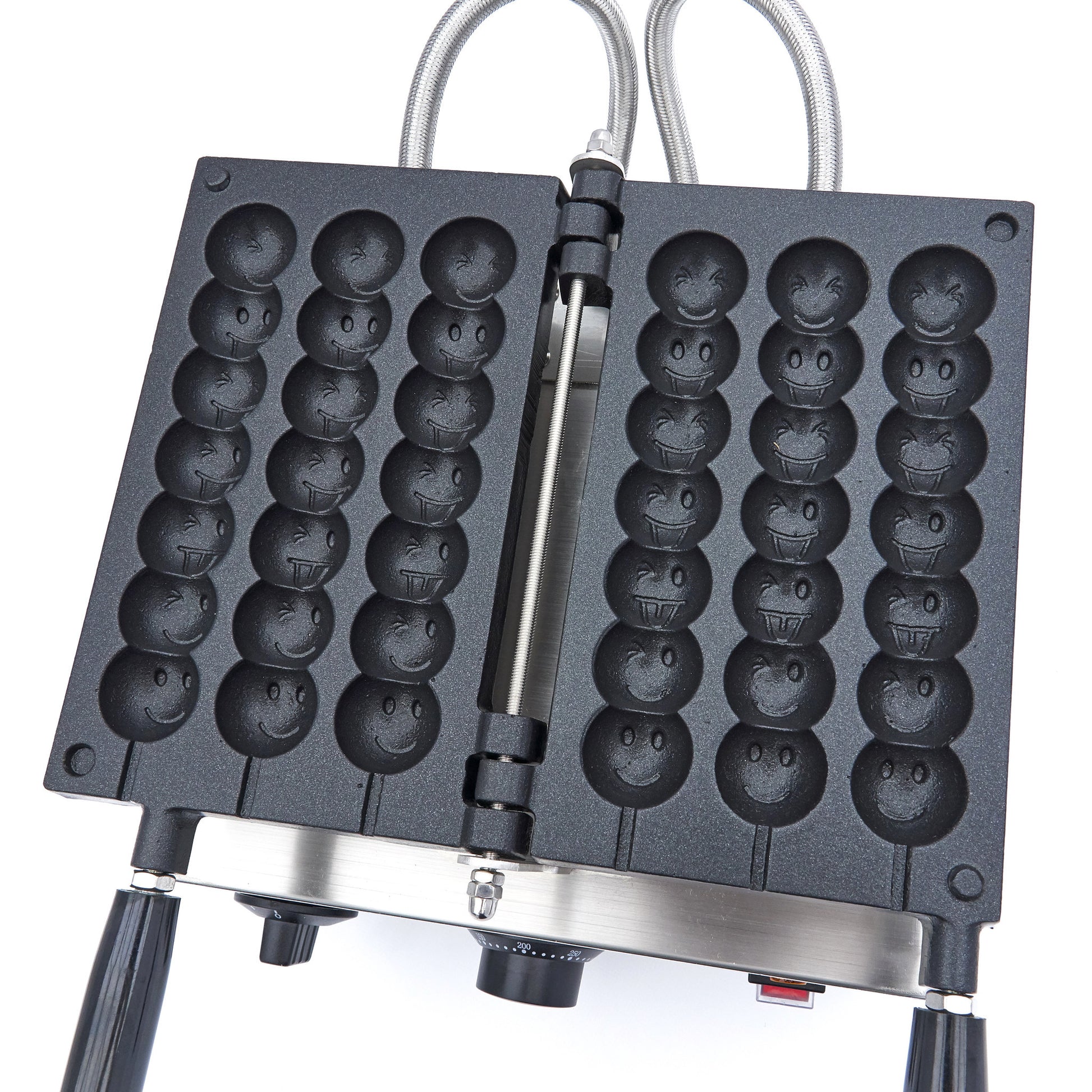 Gaufrier - 3 sucettes - Emojis sur bâtonnets 1560 W Maxima - vue 3 - Gaufrier pro CHR - Cuistéo