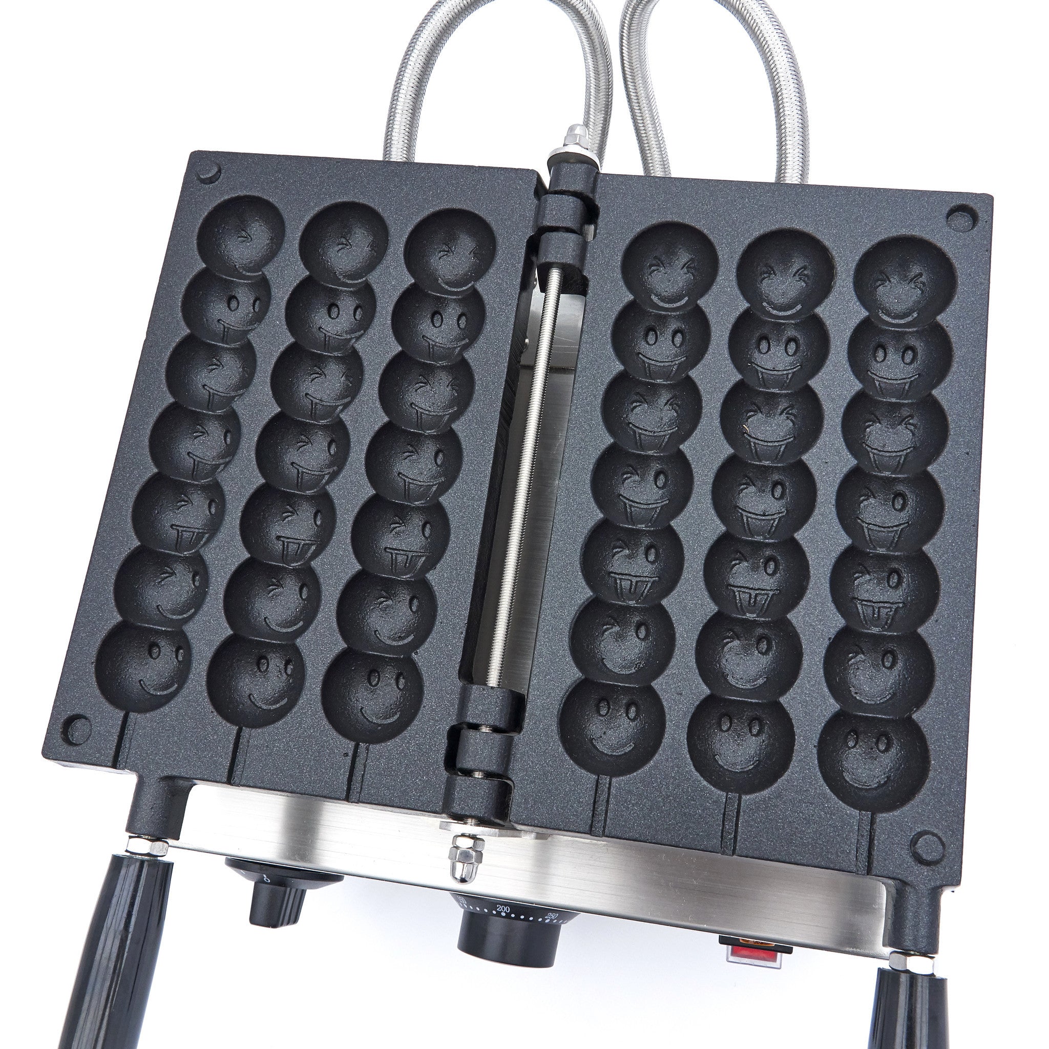 Gaufrier - 3 sucettes - Emojis sur bâtonnets 1560 W Maxima - vue 3 - Gaufrier pro CHR - Cuistéo