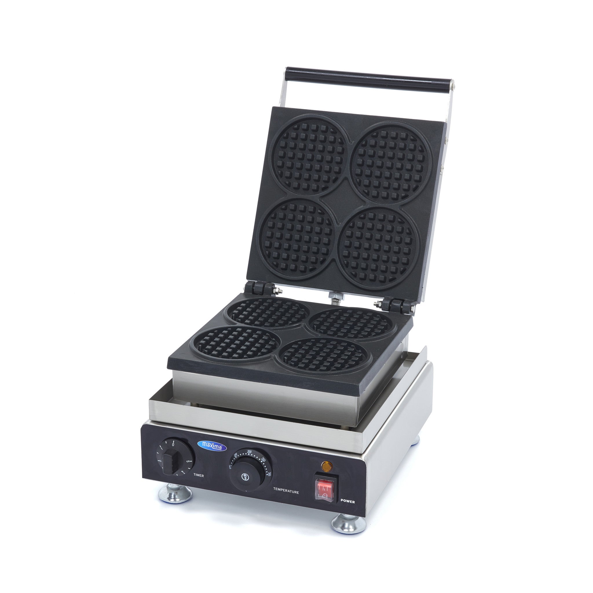 Gaufrier - 4 gaufres - Mini ronds 1750 W Maxima - Gaufrier professionnel CHR - matériel cuisine pro - Cuistéo