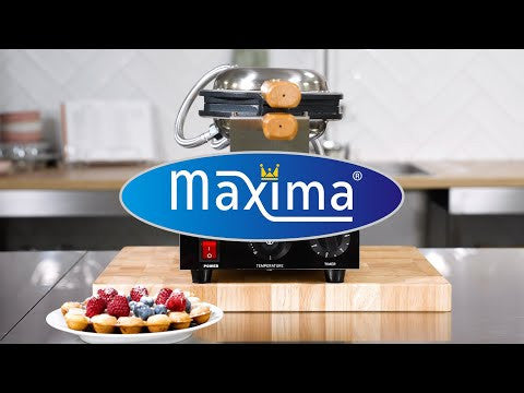 Gaufrier professionnel - Gaufres à bulles - Thermostat réglable 1415 W Maxima - vue 9 - Gaufrier pro CHR - Cuistéo