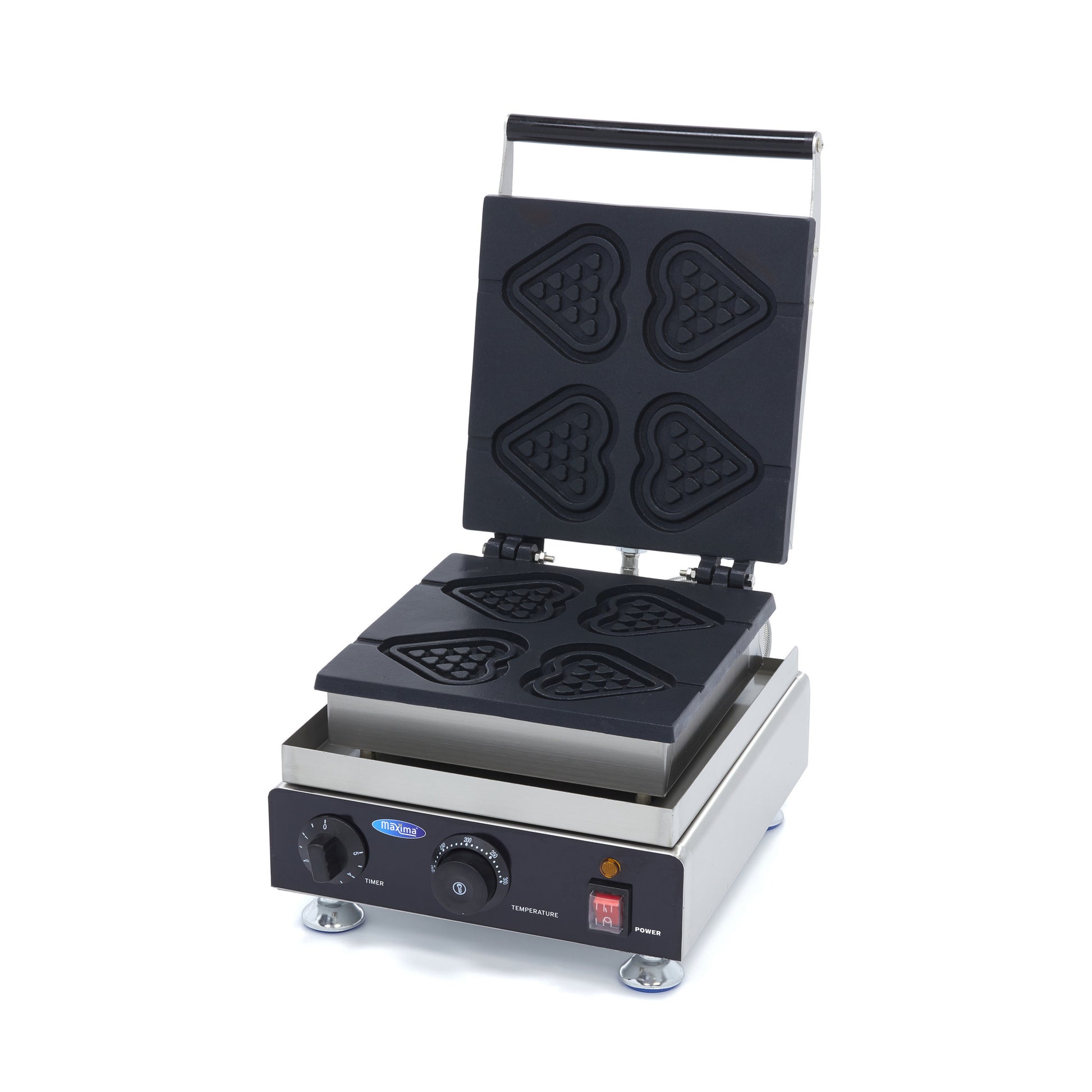 Gaufrier - 4 pièces - Coeurs sur bâtonnets 1750 W Maxima - Gaufrier professionnel CHR - matériel cuisine pro - Cuistéo