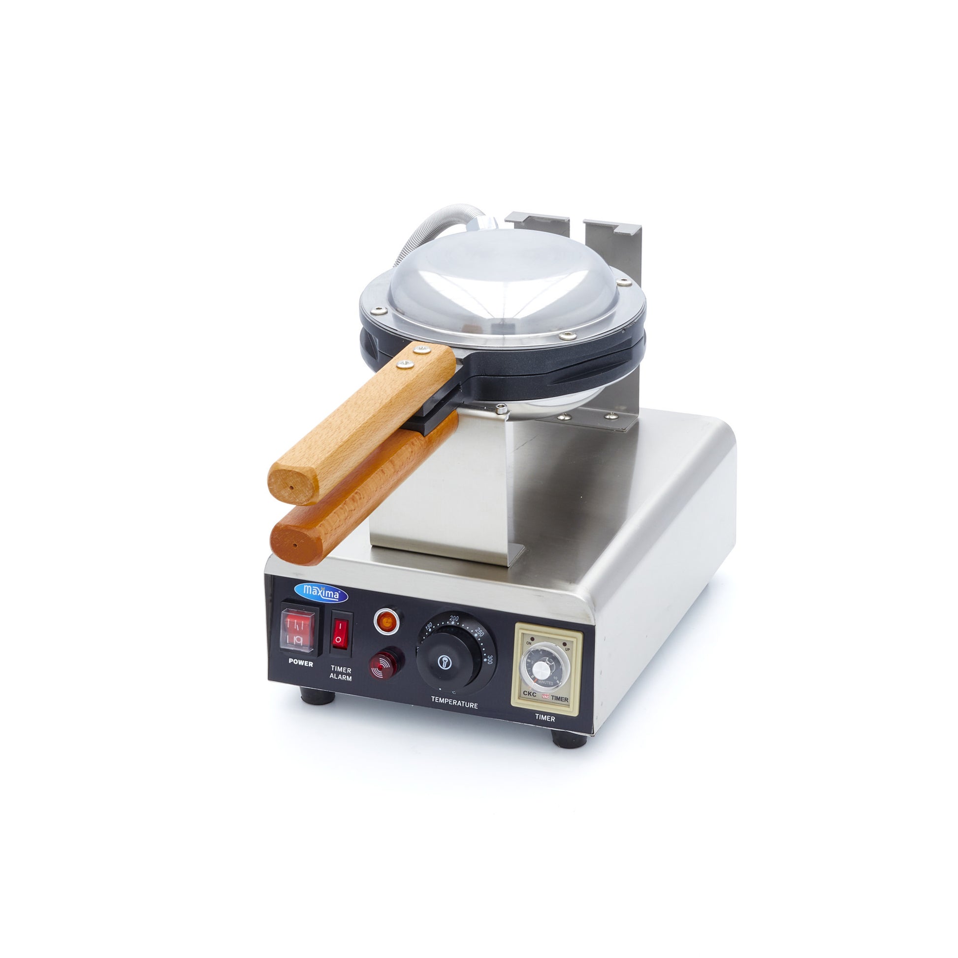 Gaufrier - 1 gaufre - Motif nid d'abeille rond 1500 W Maxima - vue 3 - Gaufrier pro CHR - Cuistéo