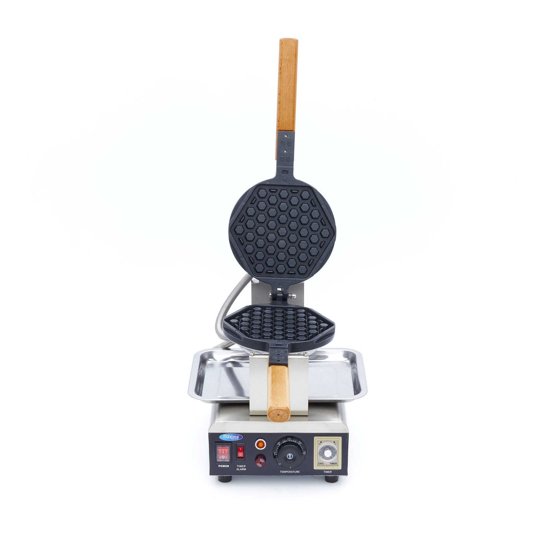 Gaufrier - 1 gaufre - Motif nid d'abeille rond 1500 W Maxima - vue 8 - Gaufrier pro CHR - Cuistéo