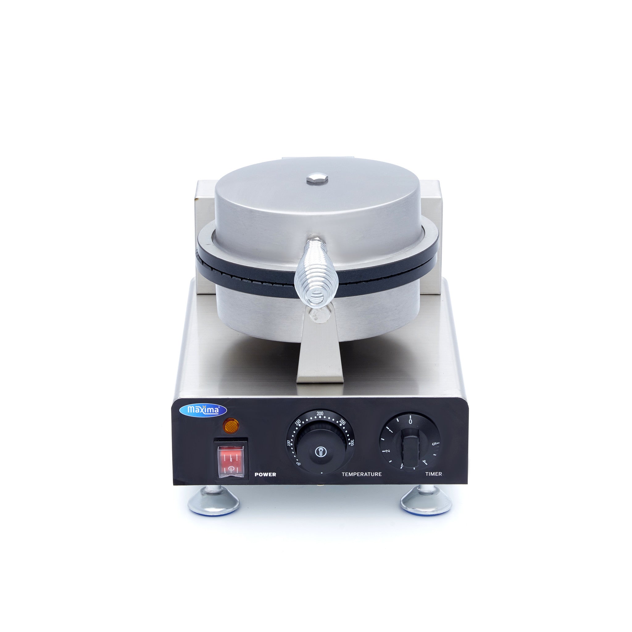 Gaufrier professionnel - Cornet de glace - Thermostat réglable 1000 W Maxima - vue 2 - Gaufrier pro CHR - Cuistéo