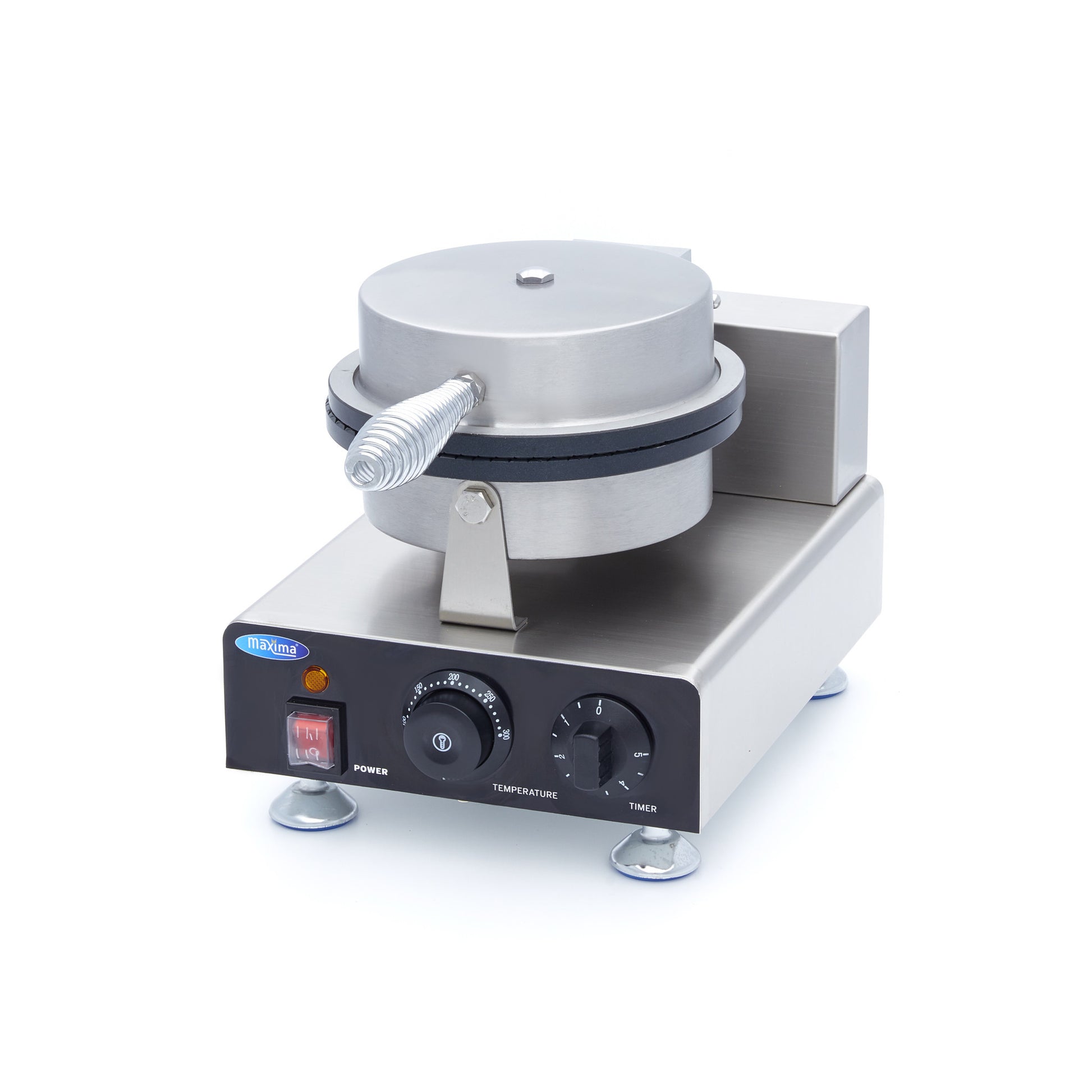 Gaufrier professionnel - Cornet de glace - Thermostat réglable 1000 W Maxima - vue 4 - Gaufrier pro CHR - Cuistéo