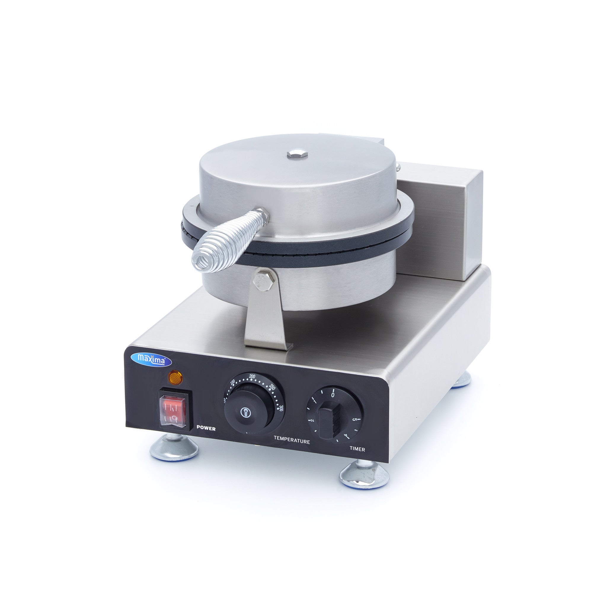 Gaufrier professionnel - Cornet de glace - Thermostat réglable 1000 W Maxima - vue 4 - Gaufrier pro CHR - Cuistéo