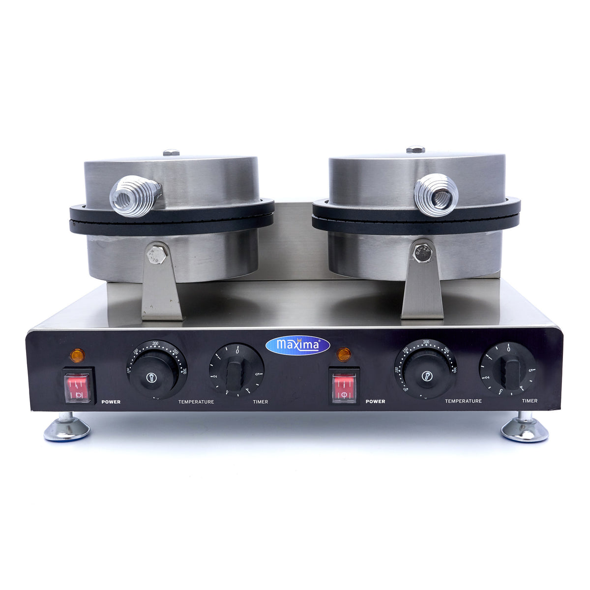 Gaufrier - 2 pièces - Cornet de crème glacée 2000 W Maxima - vue 3 - Gaufrier pro CHR - Cuistéo