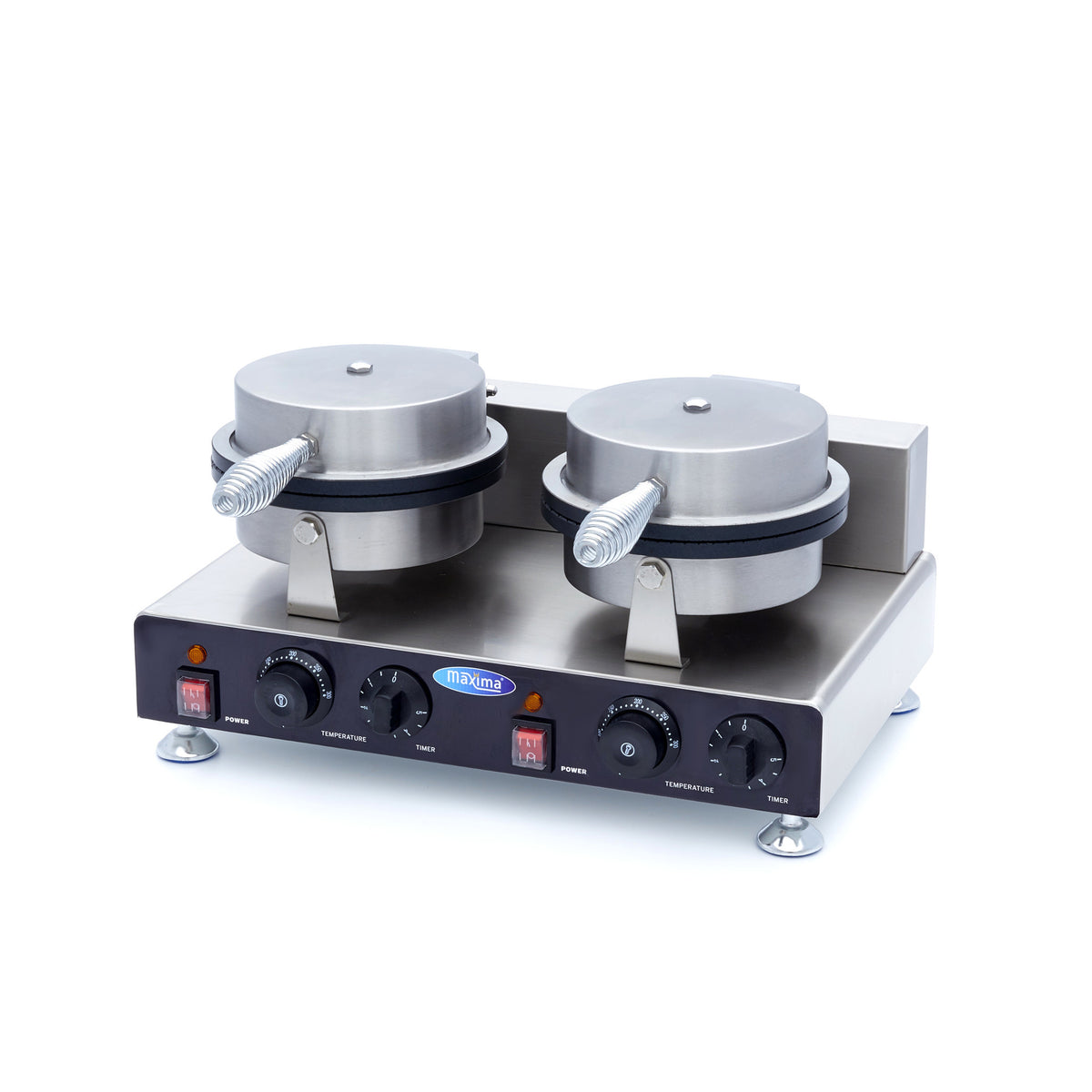 Gaufrier - 2 pièces - Cornet de crème glacée 2000 W Maxima - vue 4 - Gaufrier pro CHR - Cuistéo