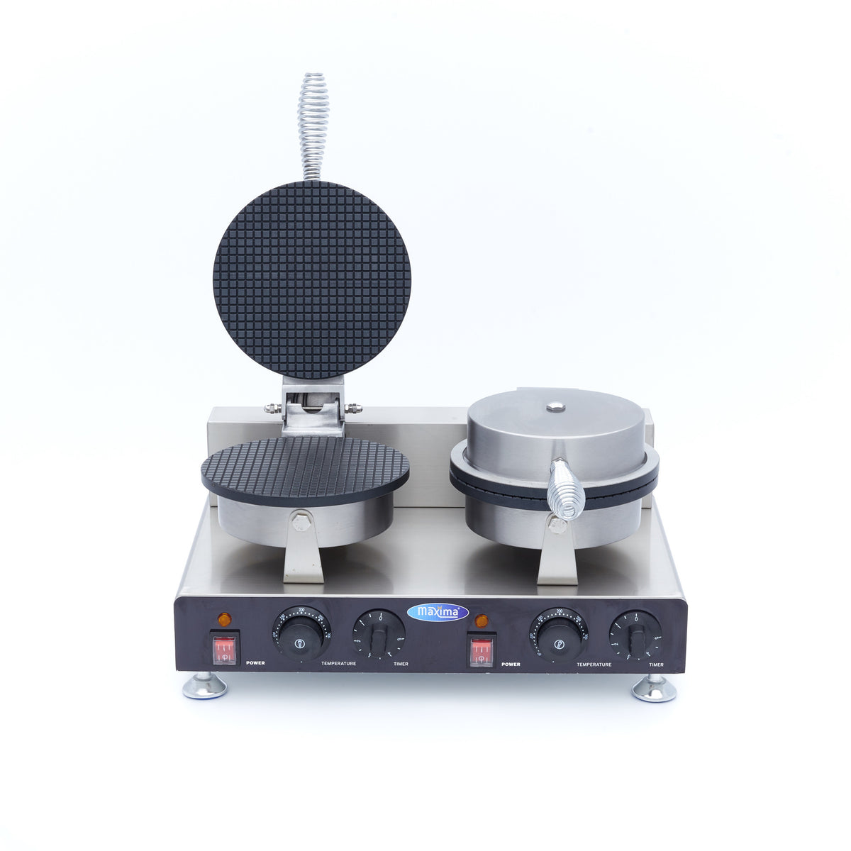 Gaufrier - 2 pièces - Cornet de crème glacée 2000 W Maxima - vue 7 - Gaufrier pro CHR - Cuistéo