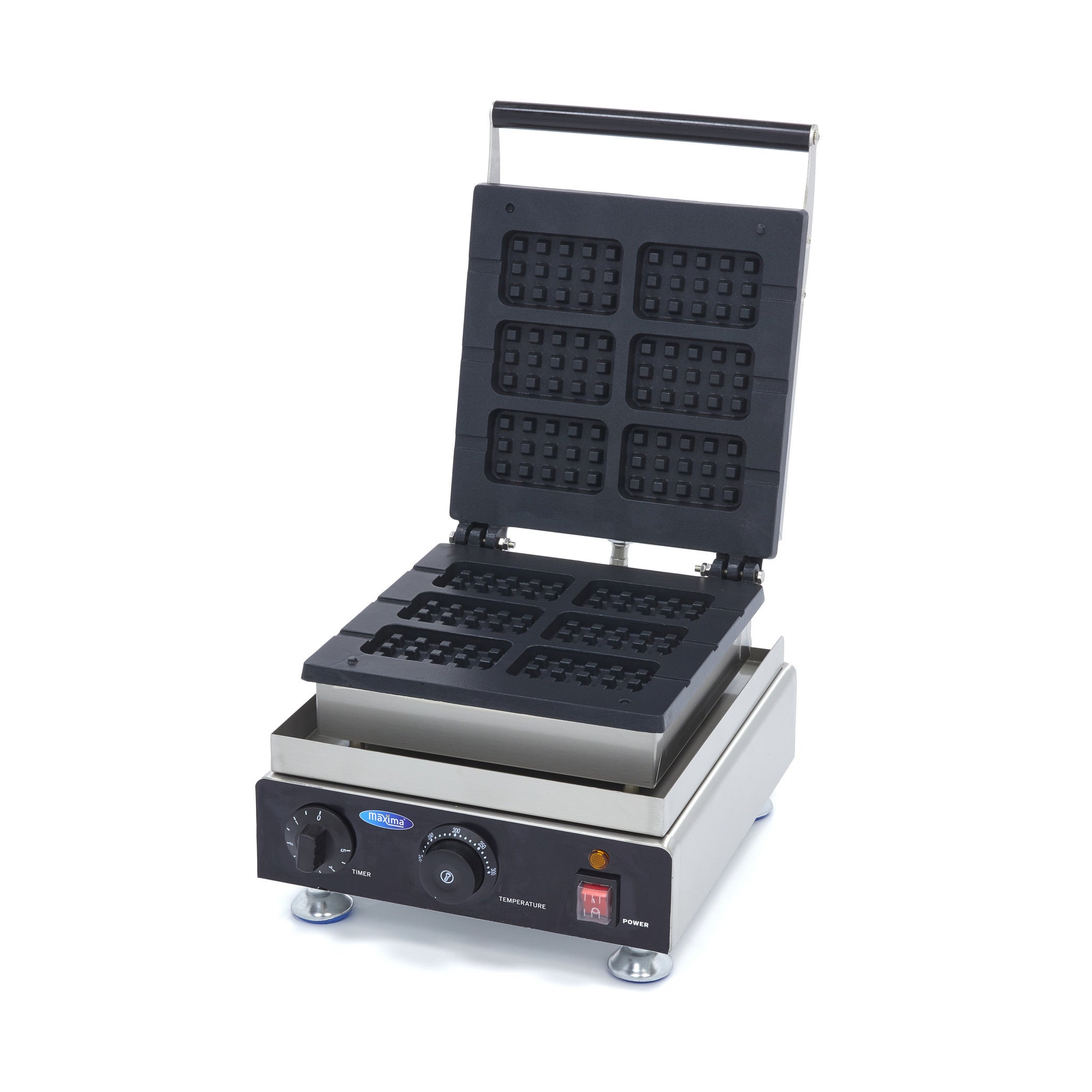Gaufrier - 6 gaufres - Belges sur bâtonnets 1750 W Maxima - Gaufrier professionnel CHR - matériel cuisine pro - Cuistéo