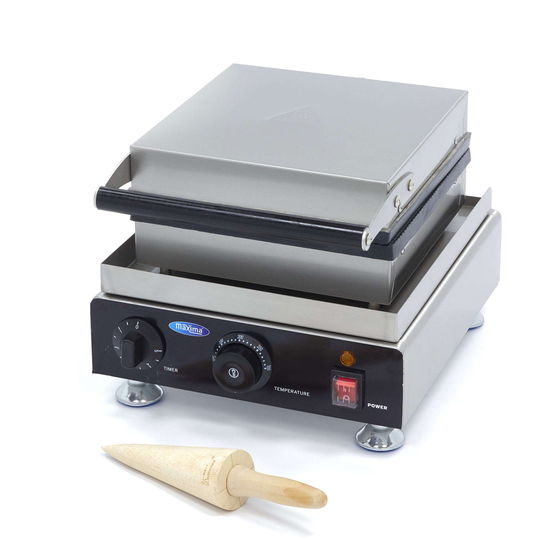 Gaufrier professionnel - Gaufres au sirop - Thermostat réglable 1750 W Maxima - vue 2 - Gaufrier pro CHR - Cuistéo