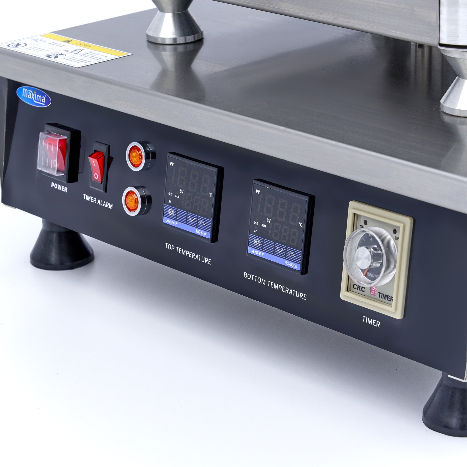 Machine à tartes - vendue sans moules - Divers moules disponibles 3200 W Maxima - vue 2 - Gaufrier pro CHR - Cuistéo