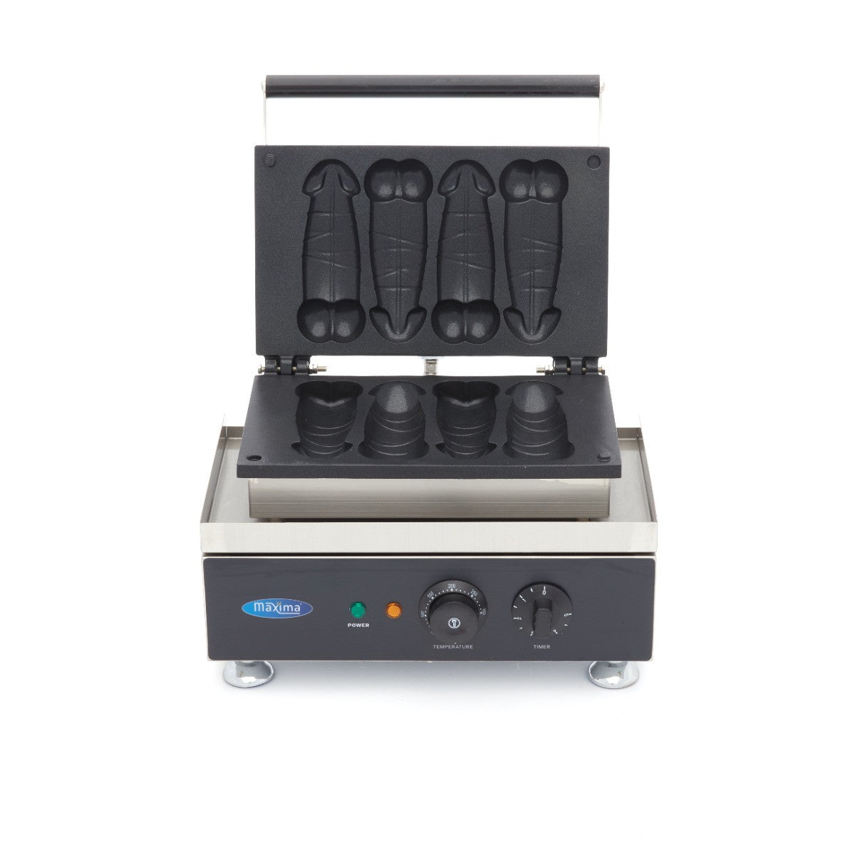 Gaufrier en forme de pénis - 4 pièces 1500 W Maxima - vue 2 - Gaufrier pro CHR - Cuistéo