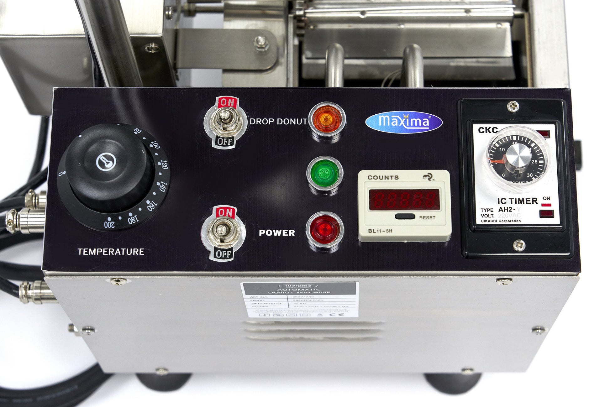 Machine à Donuts - 500 donuts/heure - Automatique - Friteuse avec système de retournement 7 L 3000 W Maxima - vue 3 - Gaufrier pro CHR - Cuistéo