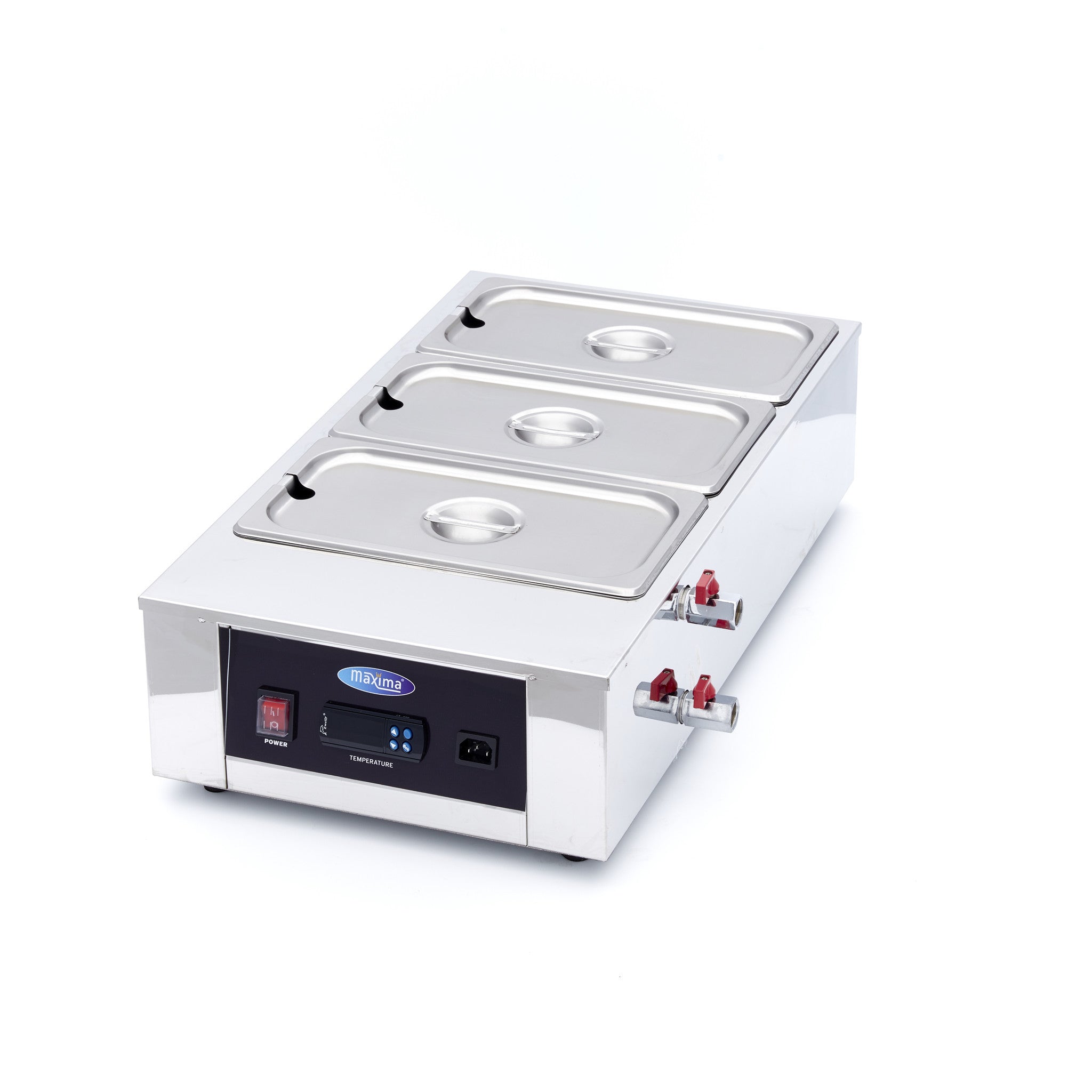 Fondeur de chocolat - 3 bacs GN 1/3 de 100 mm 1500 W Maxima - Chauffe-chocolat professionnel CHR - matériel cuisine pro - Cuistéo