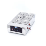 Fondoir à chocolat - 6 bacs GN 1/6 de 100 mm 1500 W Maxima - Chauffe-chocolat professionnel CHR - matériel cuisine pro - Cuistéo