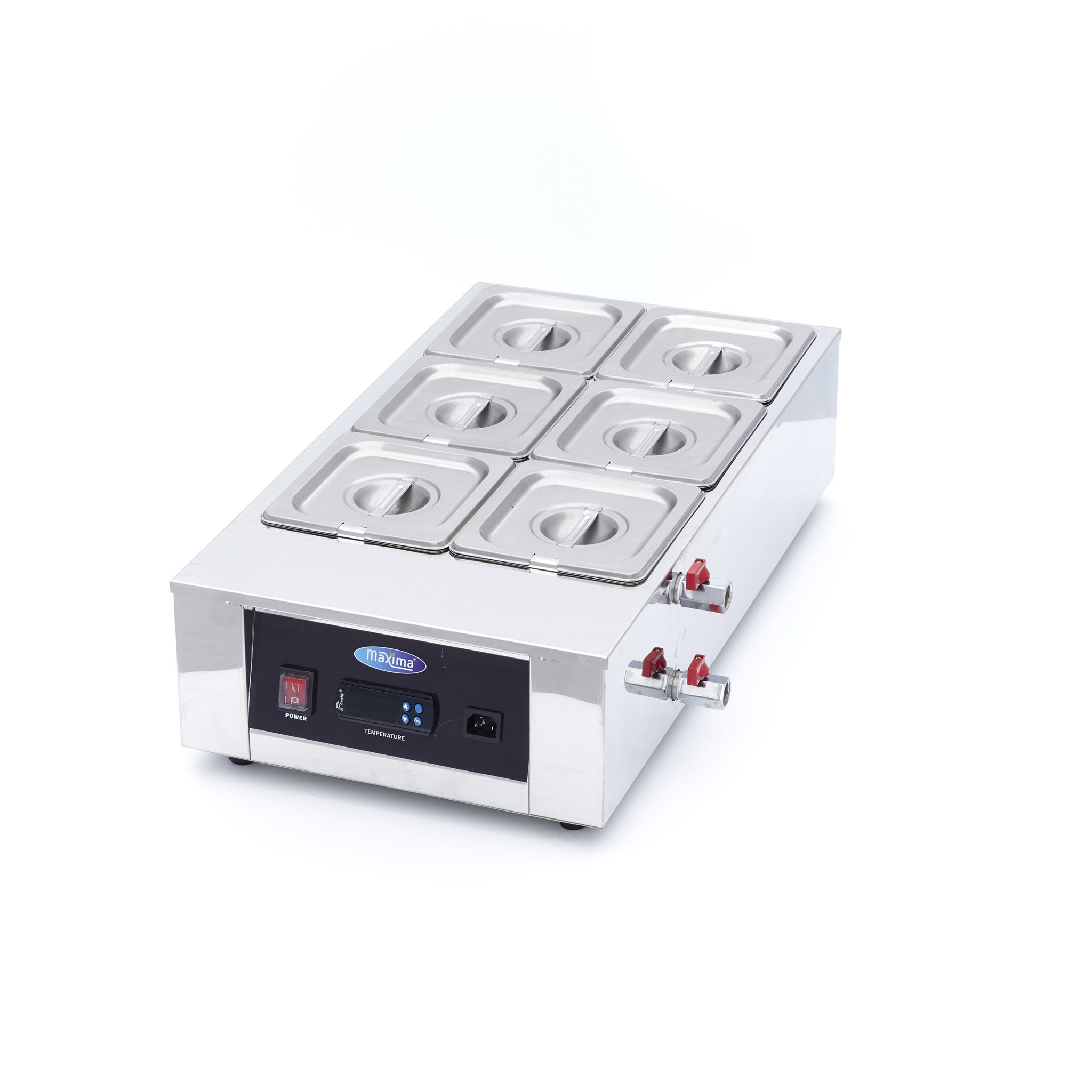 Fondoir à chocolat - 6 bacs GN 1/6 de 100 mm 1500 W Maxima - Chauffe-chocolat professionnel CHR - matériel cuisine pro - Cuistéo