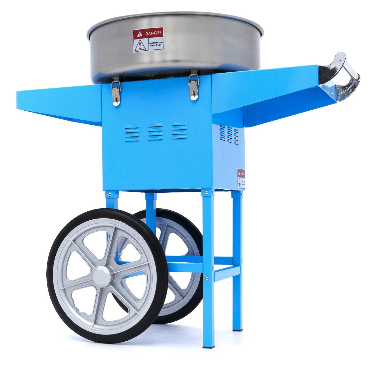Machine à barbe à papa - diamètre 52 cm - Bleu - avec chariot inox 1080 W Maxima - vue 2 - Machine popcorn / barbe à papa pro CHR - Cuistéo