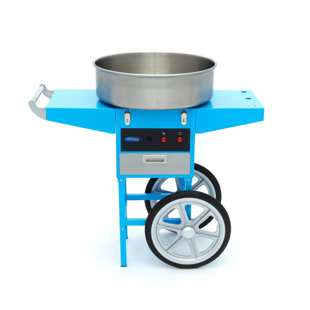 Machine à barbe à papa - diamètre 52 cm - Bleu - avec chariot inox 1080 W Maxima - vue 3 - Machine popcorn / barbe à papa pro CHR - Cuistéo