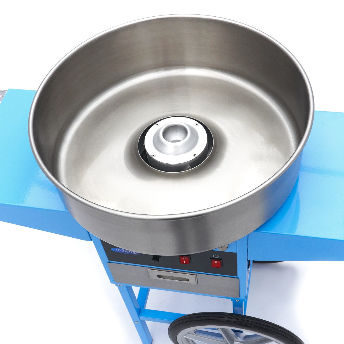 Machine à barbe à papa - diamètre 52 cm - Bleu - avec chariot inox 1080 W Maxima - vue 6 - Machine popcorn / barbe à papa pro CHR - Cuistéo