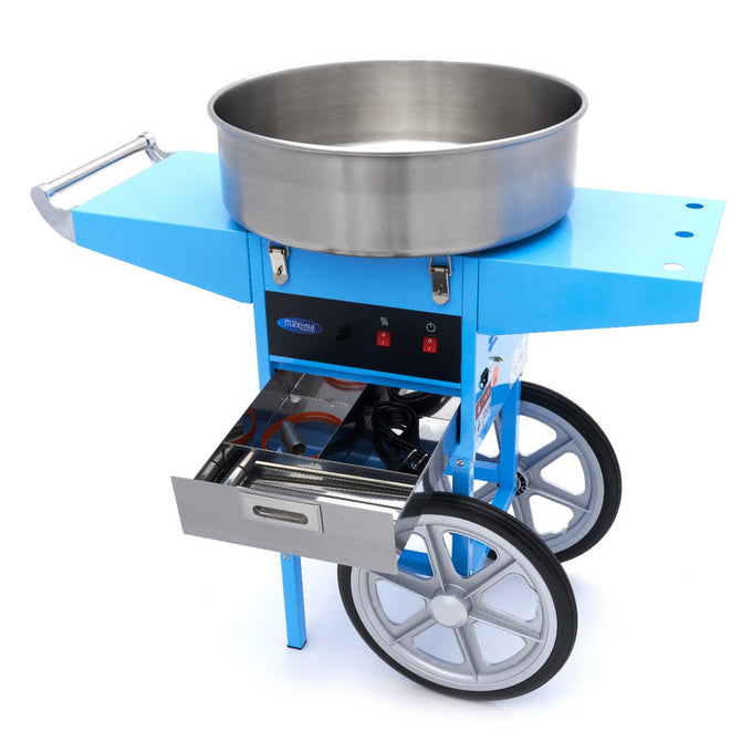 Machine à barbe à papa - diamètre 52 cm - Bleu - avec chariot inox 1080 W Maxima - vue 9 - Machine popcorn / barbe à papa pro CHR - Cuistéo