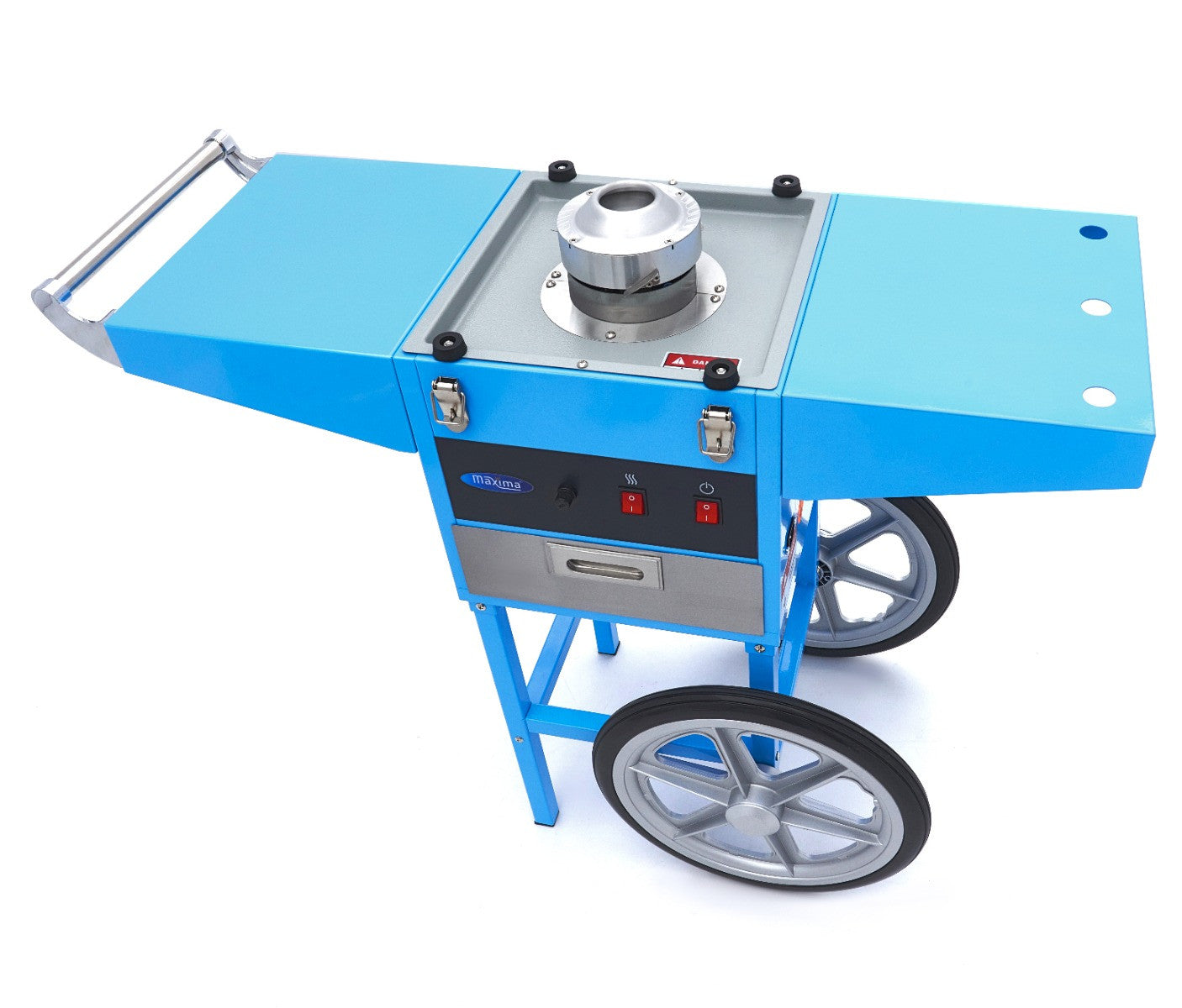 Machine à barbe à papa - diamètre 52 cm - Bleu - avec chariot inox 1080 W Maxima - vue 11 - Machine popcorn / barbe à papa pro CHR - Cuistéo