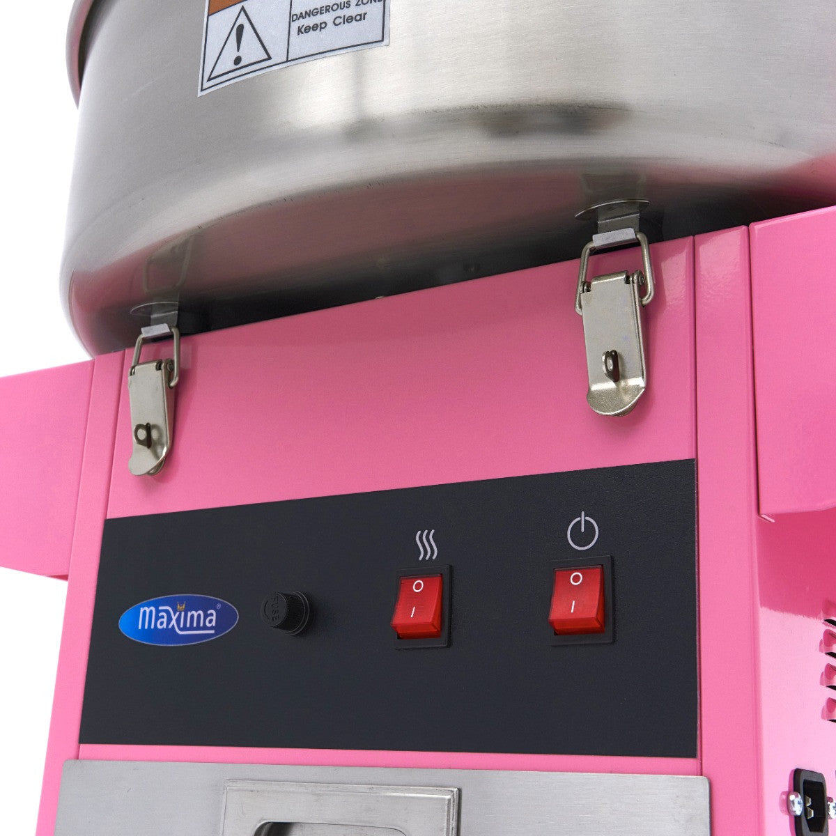 Machine à barbe à papa - diamètre 52cm - Rose - avec chariot inox 1080 W Maxima - vue 8 - Machine popcorn / barbe à papa pro CHR - Cuistéo