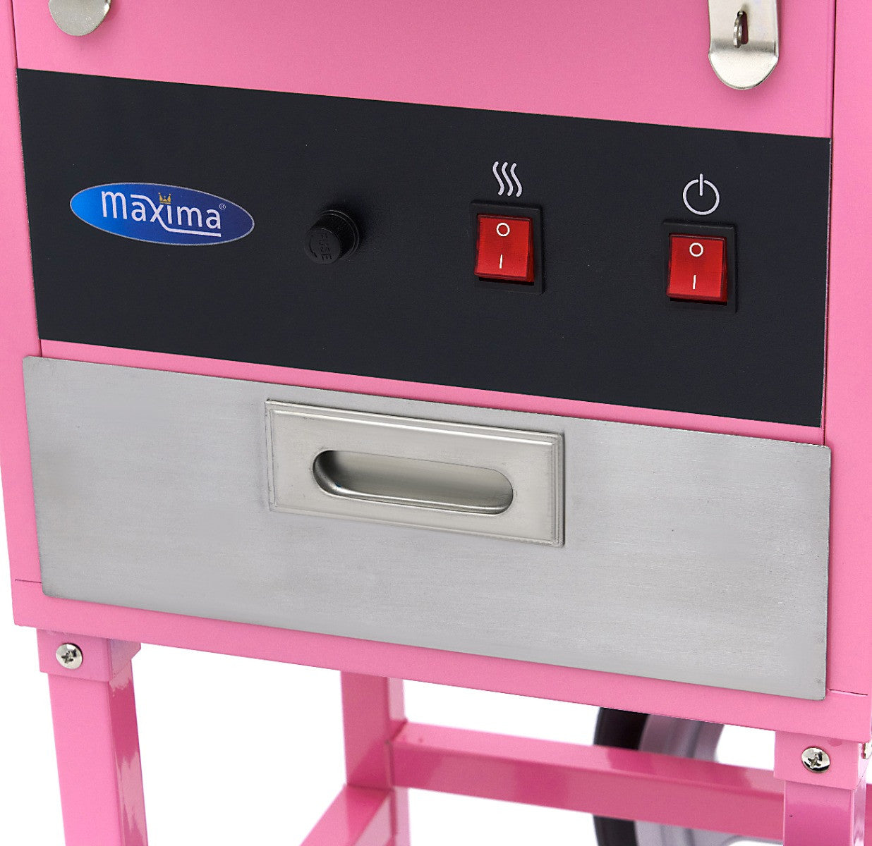 Machine à barbe à papa - diamètre 52cm - Rose - avec chariot inox 1080 W Maxima - vue 12 - Machine popcorn / barbe à papa pro CHR - Cuistéo