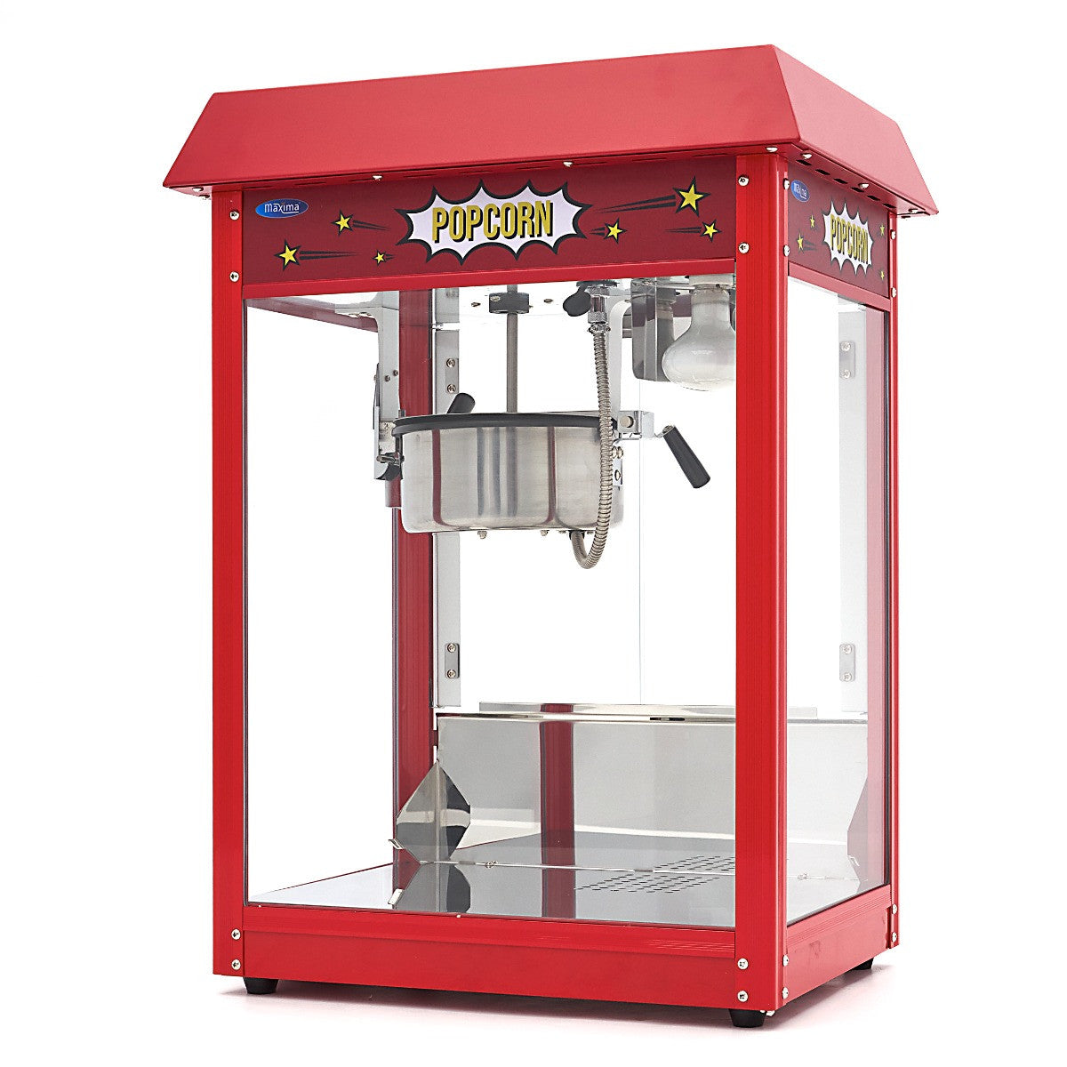 Machine à pop-corn - 150g - Boîtier vitré 150 L 1375 W Maxima - vue 2 - Machine popcorn / barbe à papa pro CHR - Cuistéo