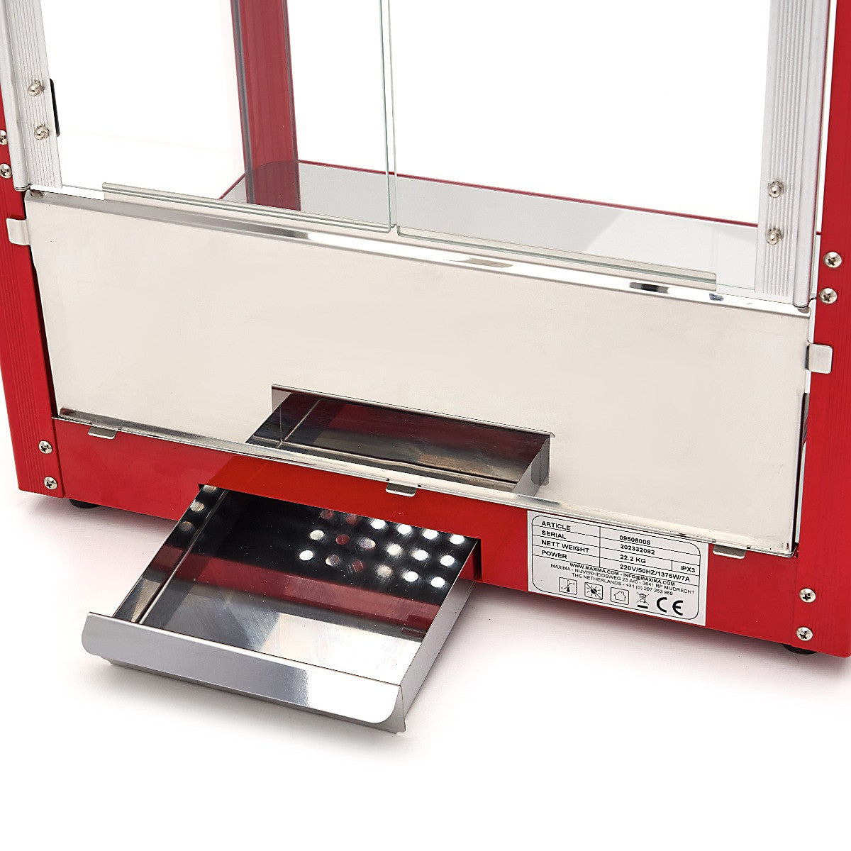 Machine à pop-corn - 150g - Boîtier vitré 150 L 1375 W Maxima - vue 12 - Machine popcorn / barbe à papa pro CHR - Cuistéo