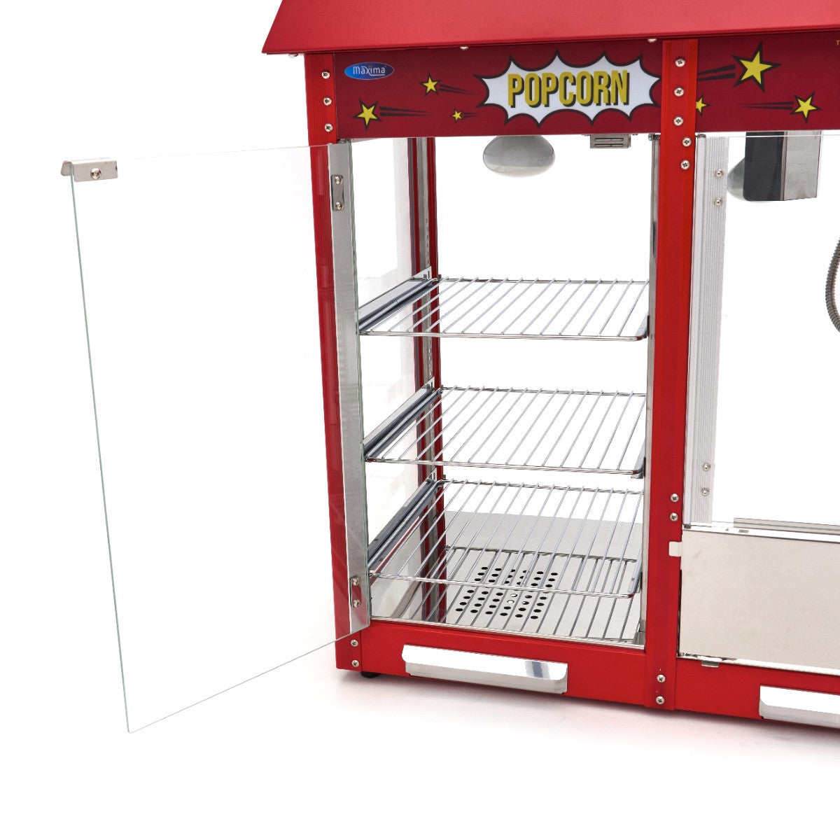 Machine à pop-corn - 150 g - avec vitrine de maintien au chaud 150 L 1700 W Maxima - vue 10 - Machine popcorn / barbe à papa pro CHR - Cuistéo