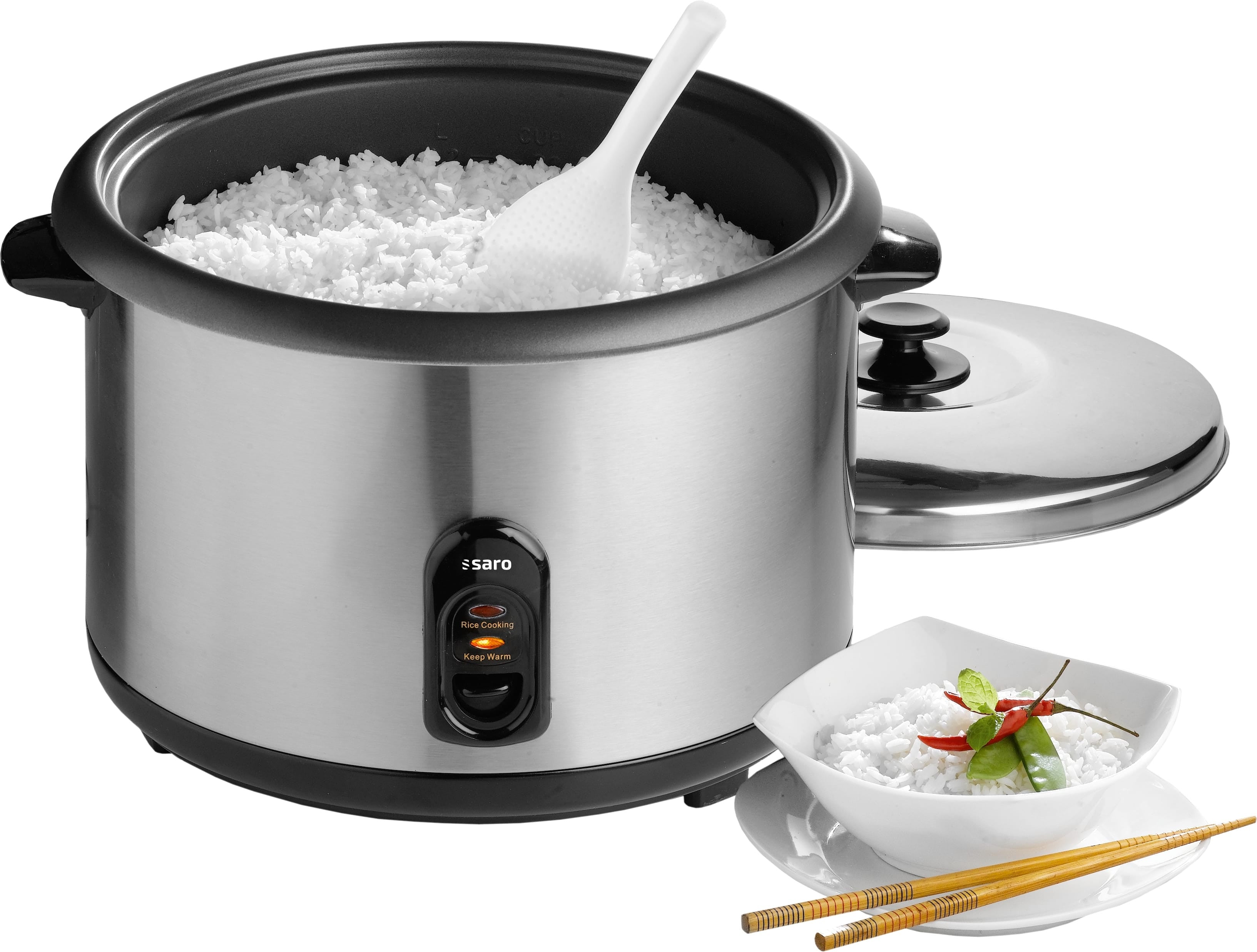 Cuiseur à riz - 4,2L - 23 portions - Température +30/+90°C - Cuve antiadhésive Saro - Cuiseur à Riz et Cuiseur Vapeur professionnel CHR - matériel cuisine pro - Cuistéo