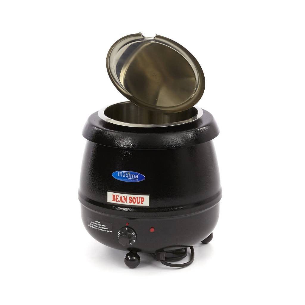 Marmite à soupe - 10L - Pot intérieur amovible - avec encoche pour cuillère 400 W Maxima - Soupière professionnel CHR - matériel cuisine pro - Cuistéo