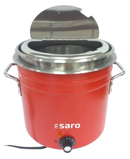 Bouilloire à soupe rétro - 1400W - Rouge - Température réglable Saro - Soupière professionnel CHR - matériel cuisine pro - Cuistéo