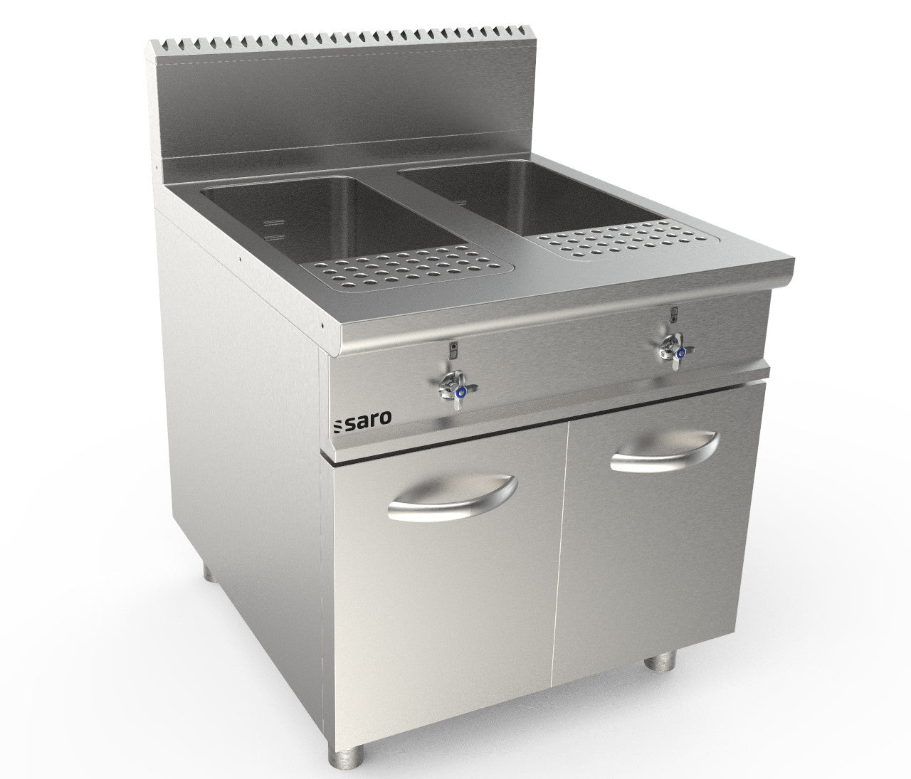 Cuiseur nouilles gaz - 2x40L - 30kW - 800x900x850mm - LQ/CPG2V40 Saro - Cuiseur à Pâtes professionnel CHR - matériel cuisine pro - Cuistéo