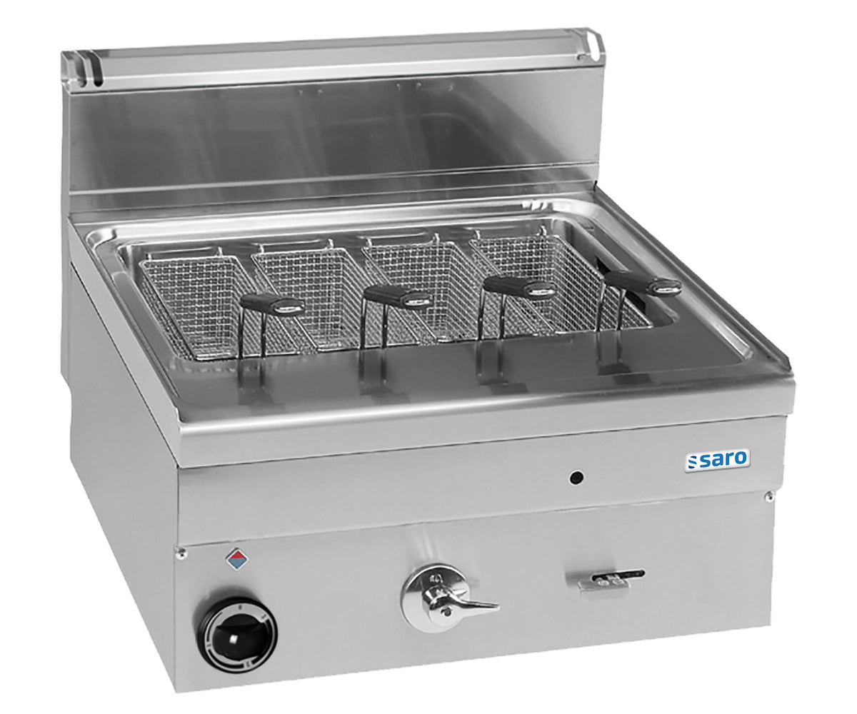 Cuiseur nouilles gaz - 25L - 11kW - 600x600x270mm - Sans paniers - GC66/SC Saro - Cuiseur à Pâtes professionnel CHR - matériel cuisine pro - Cuistéo