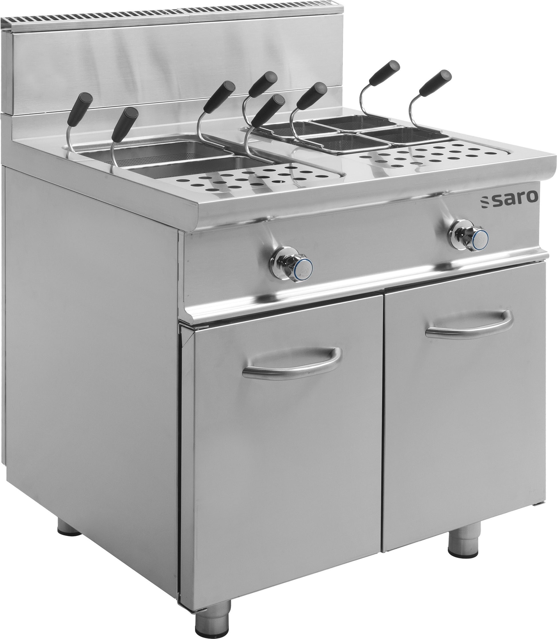 Cuiseur Pâtes Gaz - 2x28L - 800x700x850mm - 22kW - Professionnel Saro - Cuiseur à pâtes professionnel CHR - matériel cuisine pro - Cuistéo
