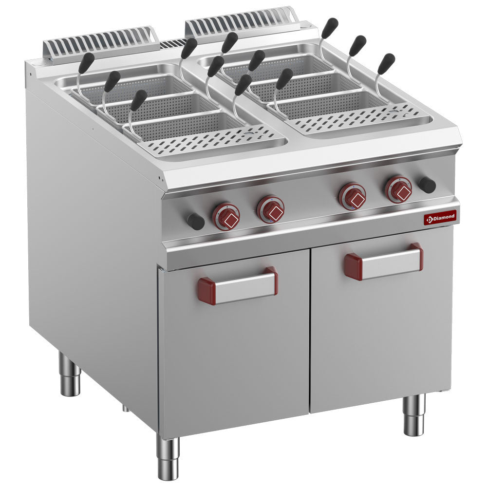 Cuiseur à pâtes gaz - 2 x 40 litres / meuble - Diamond