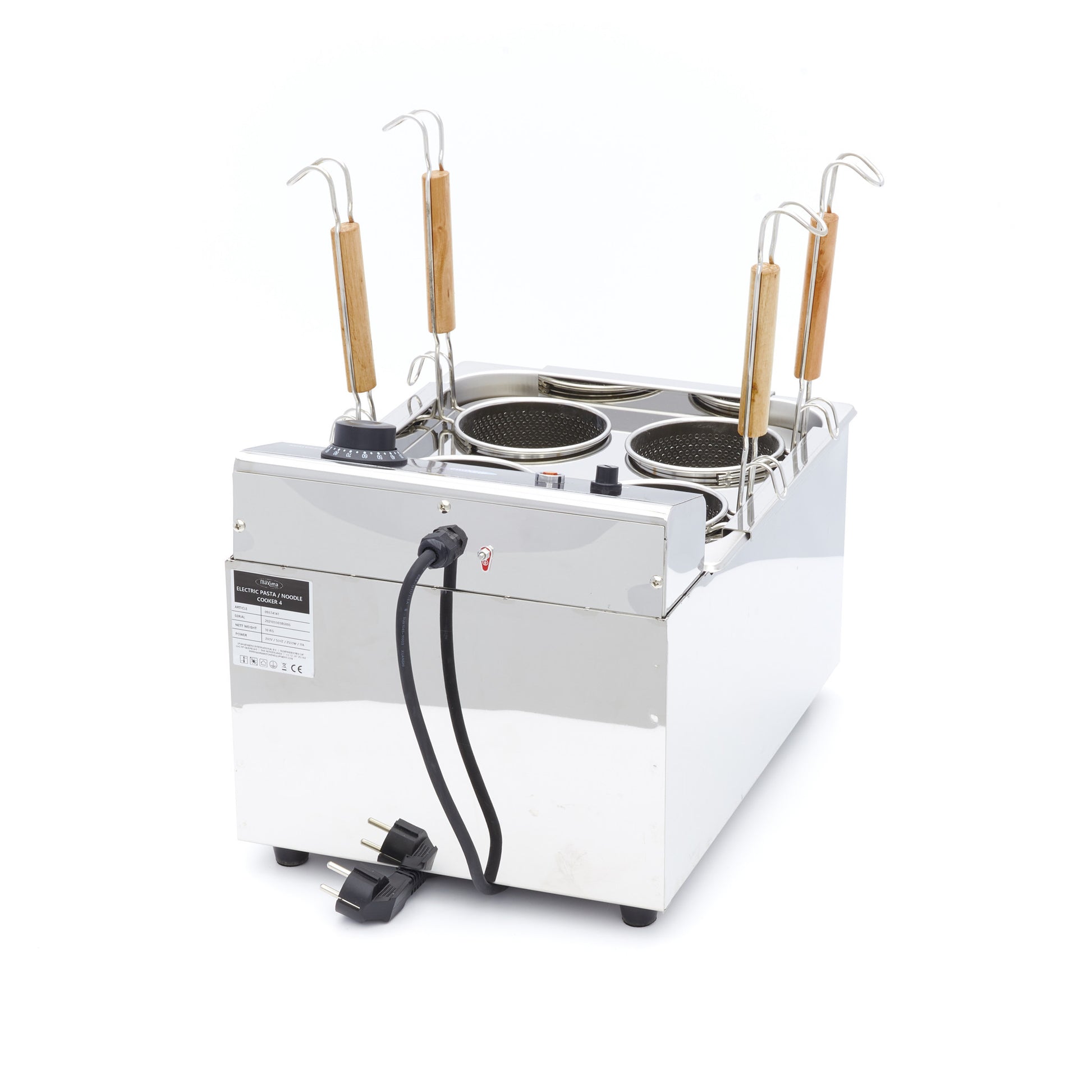 Cuiseur à pâtes - 4 x 2L - incluant 4 paniers 2500 W Maxima - vue 6 - Cuiseur à pâtes à poser pro CHR - Cuistéo