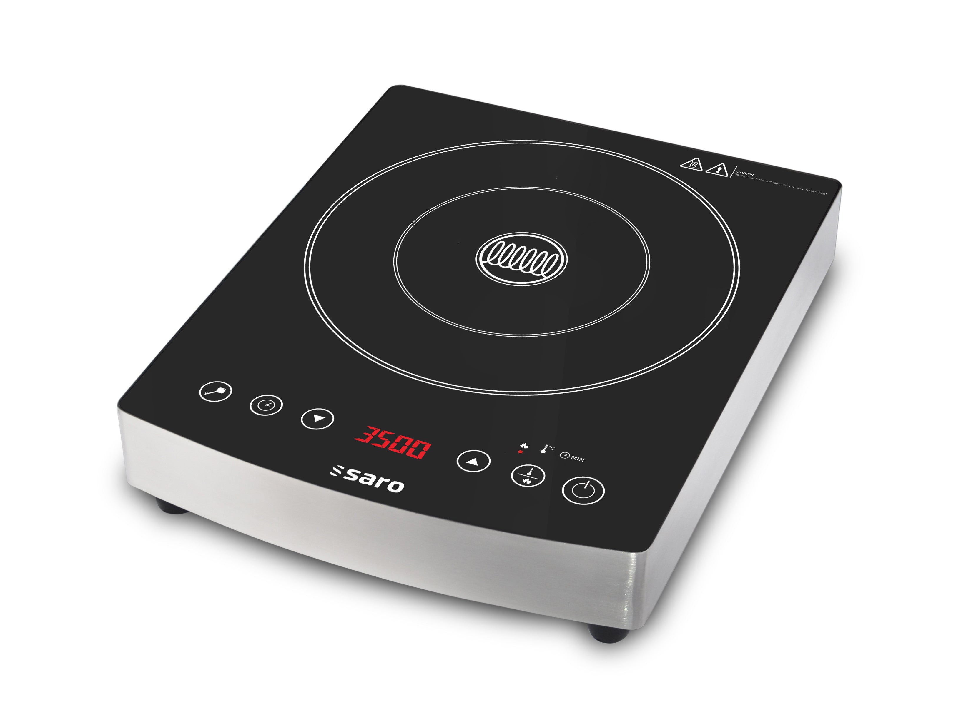 Plaque induction JOSEPHINE - 1 zone - 3,5 kW - 17 niveaux - Écran tactile - Minuterie 340x400x700 mm Saro - Réchaud induction professionnel CHR - matériel cuisine pro - Cuistéo