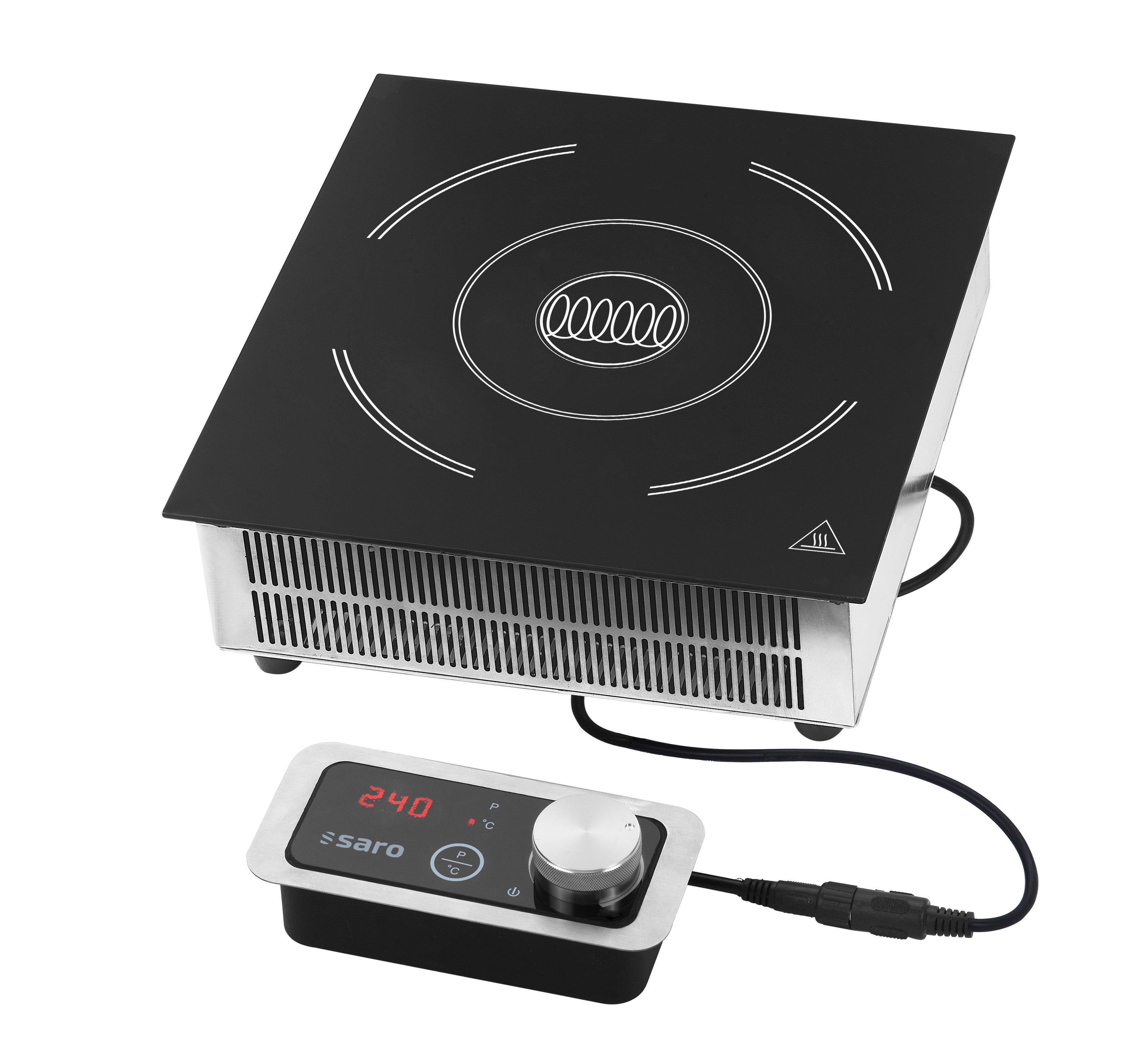 Plaque induction encastrable LOLA - 1 zone - 3,5 kW - 10 niveaux - Écran tactile 340x400x700 mm Saro - Réchaud professionnel CHR - matériel cuisine pro - Cuistéo