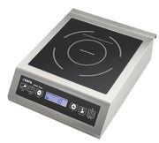 Plaque induction NATASCHA - 1 zone - 3,5 kW - 10 niveaux - Température +60/+240°C - Minuterie 608x370x560 mm 30 L Saro - Réchaud induction professionnel CHR - matériel cuisine pro - Cuistéo