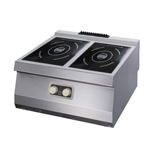 Cuisinière à induction - 2 brûleurs - Double unité - Profondeur de 70 cm - Électrique 7000 W Maxima - Réchaud induction professionnel CHR - matériel cuisine pro - Cuistéo