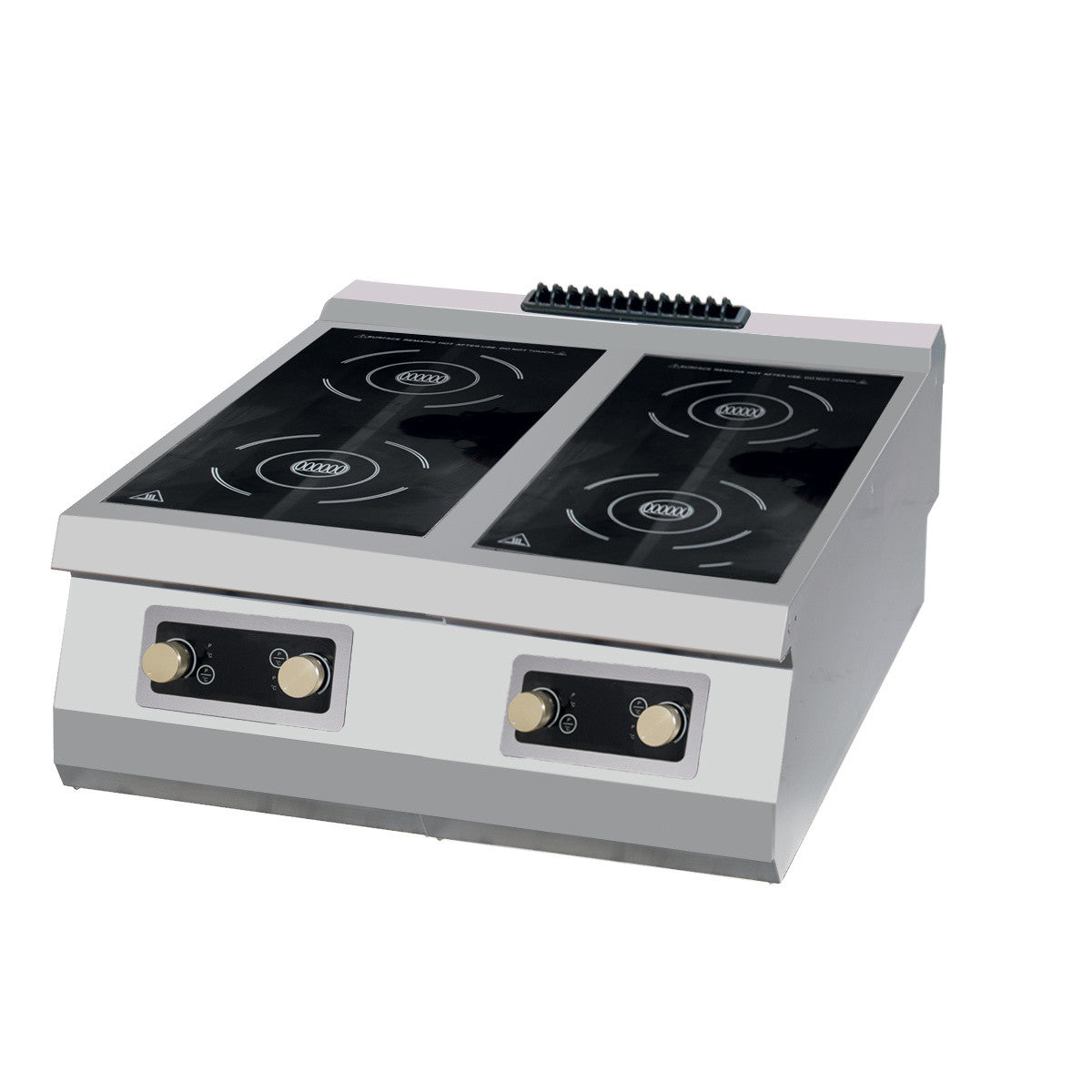 Cuisinière à induction - 4 brûleurs - Double unité - Profondeur de 90 cm - Électrique 000 kW Maxima - Réchaud induction professionnel CHR - matériel cuisine pro - Cuistéo