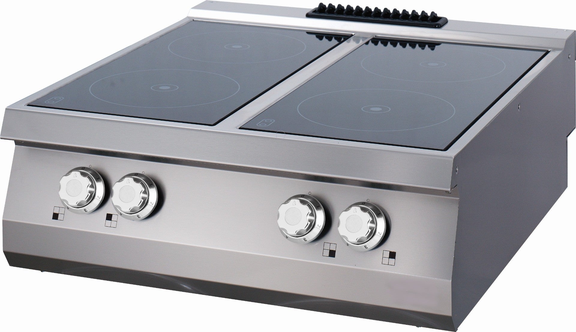 Cuisinière infrarouge - 4 brûleurs - Double unité - Profondeur de 90 cm - Électrique 12000 W Maxima - Réchaud professionnel CHR - matériel cuisine pro - Cuistéo
