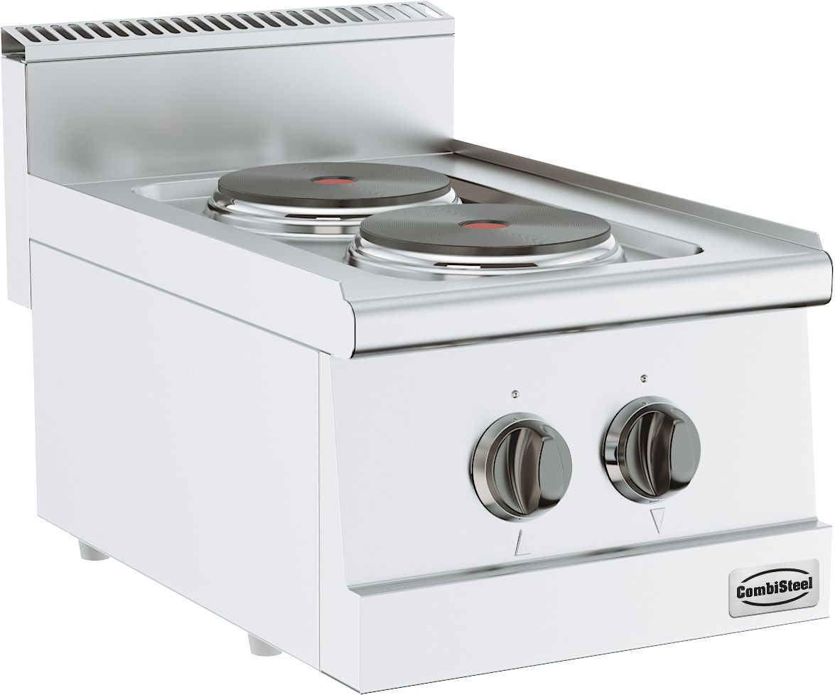 Cuisinière électrique 2 plaques 600x600x280 mm 2 kW Combisteel - Réchaud électrique professionnel CHR - matériel cuisine pro - Cuistéo
