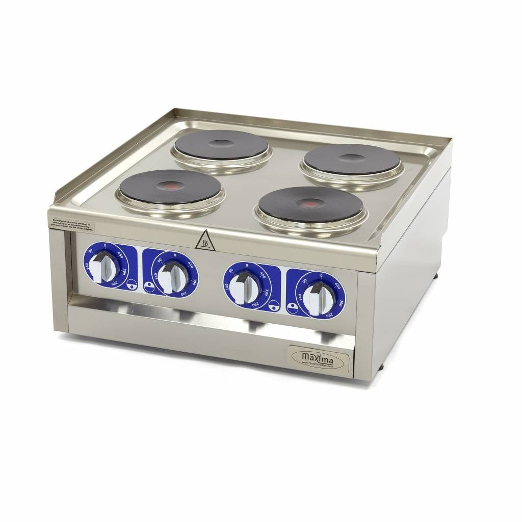 Cuisinière professionnelle - 4 brûleurs - Double unité 7000 W Maxima - Réchaud électrique professionnel CHR - matériel cuisine pro - Cuistéo